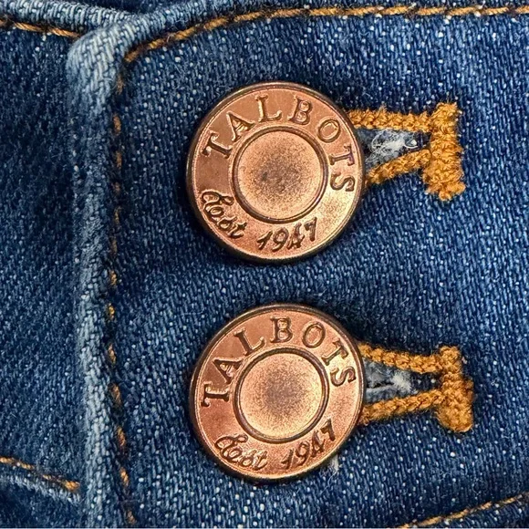 Talbots Flawless Denim Wide Leg Cropped Jeans Size 14 - Picture 5 of 8